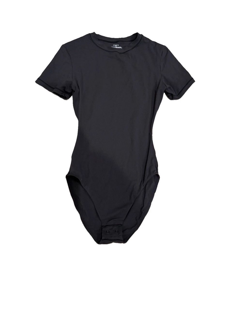 SKIMS Black Short Sleeve Crew Neck Bodysuit xxs